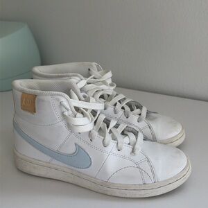 Nike Court Royale Mid White Light Blue High Top Sneakers